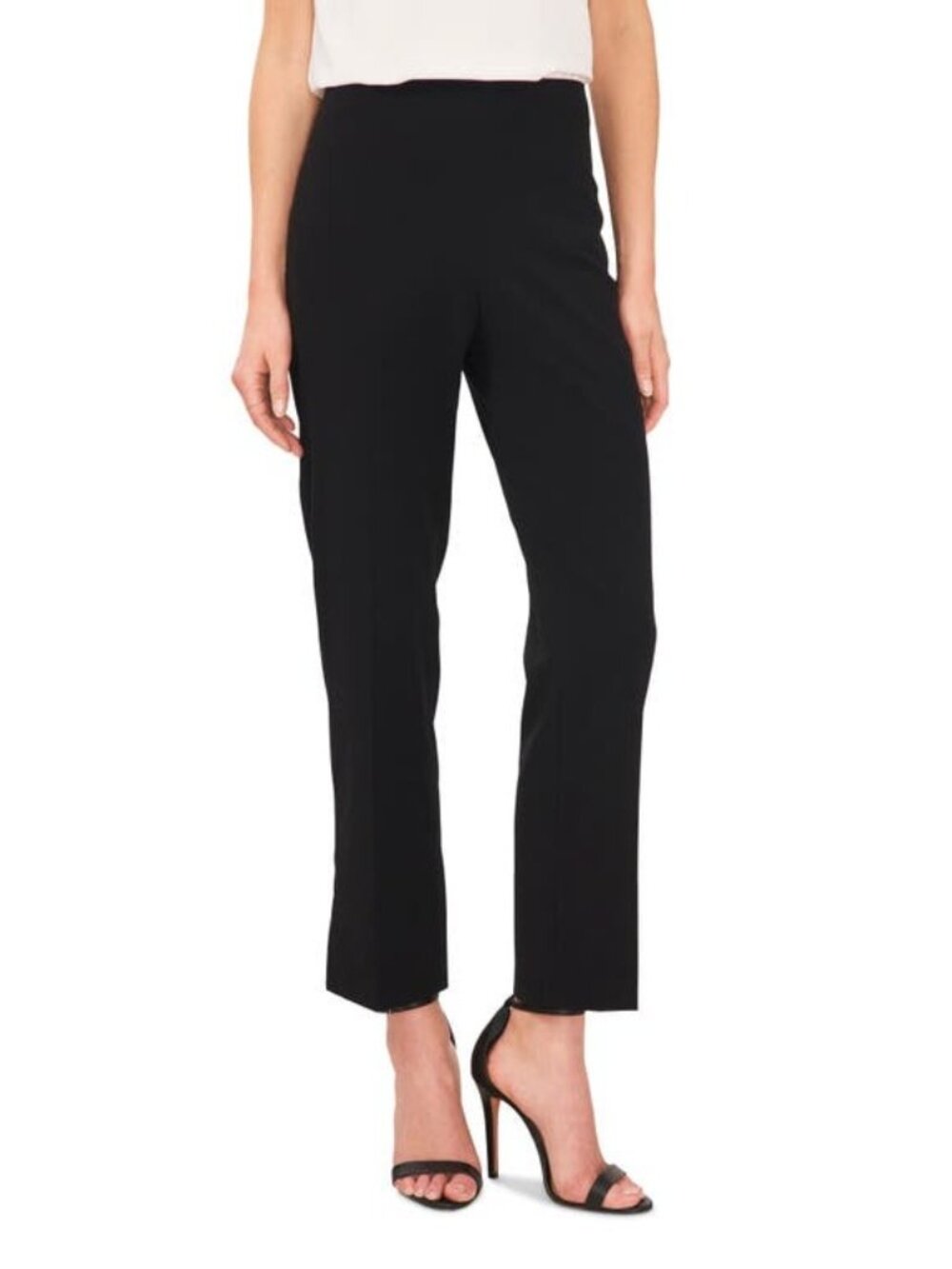 Halogen Women's High Waist Side Slit Straight Leg Pants, Black, Size 2, NWT